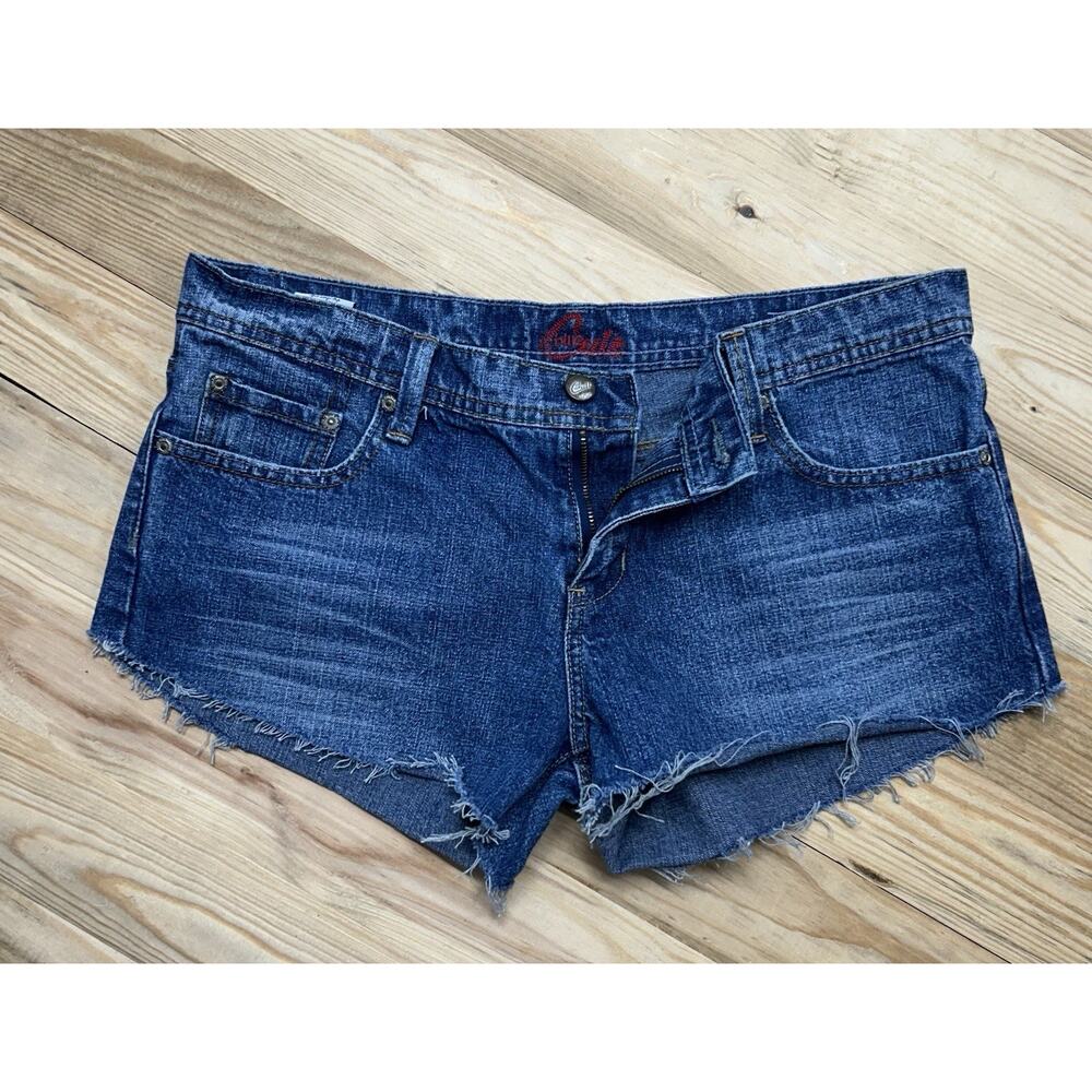 Women's Blue Cult Original Buttlifter Vintage Style Jean Shorts Sz 30 Made InUSA